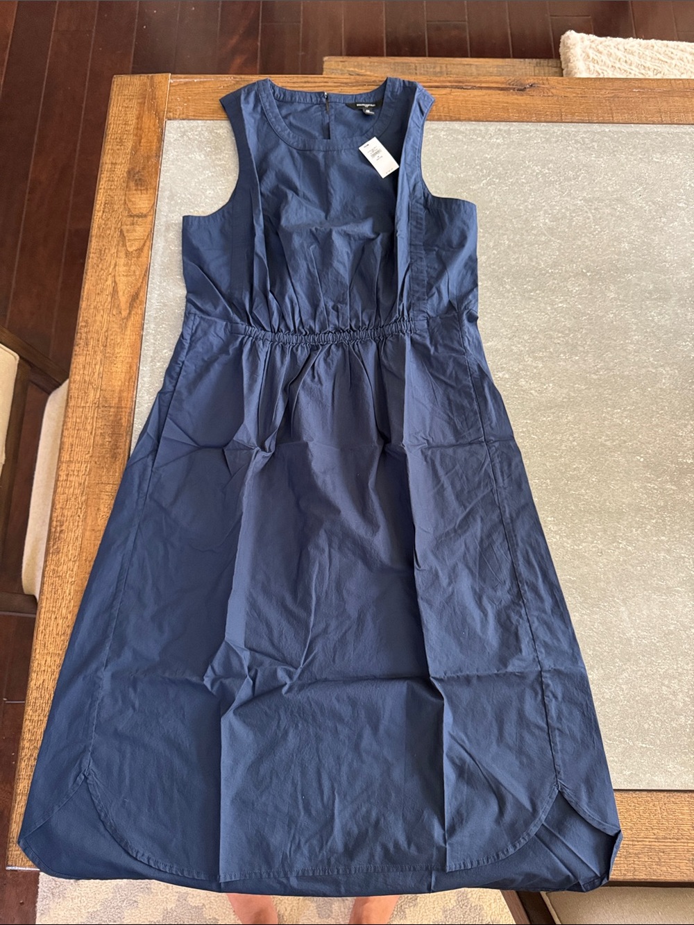 Banana Republic Navy Blue Sleeveless Midi Dress